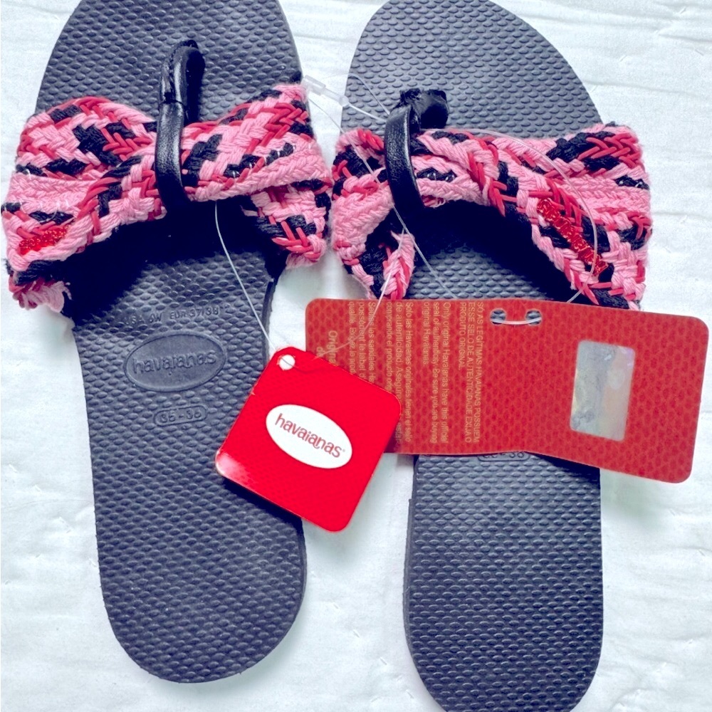 Havaianas Black and Pink Sandals - Picture 5 of 11